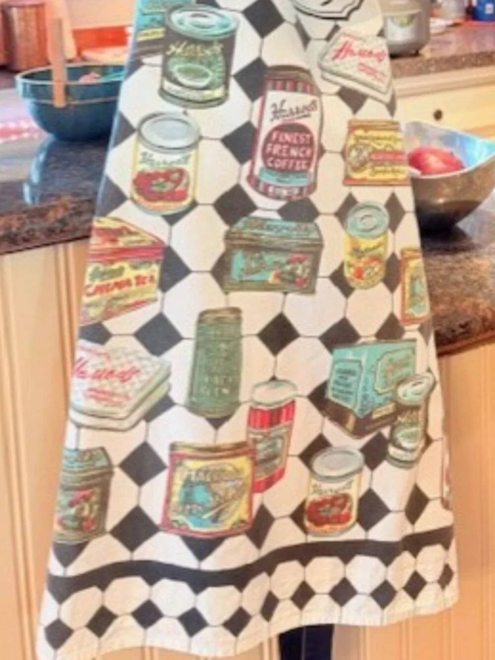 Cute! Harrods Kitchen Apron/100% Cotton